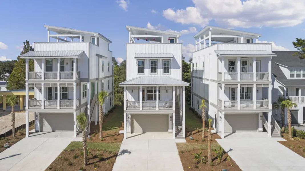 Front exterior of a home in the Twin Palms community, located in Inlet Beach, FL (Image 4).
