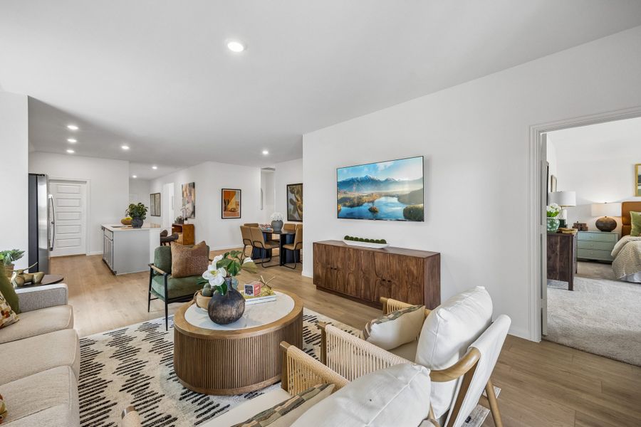 Furnished interior in a model home at Sofi Lakes in Katy (Image 15).