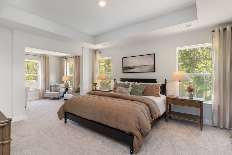 Furnished interior in a model home at Waterbridge in Myrtle Beach (Image 48).