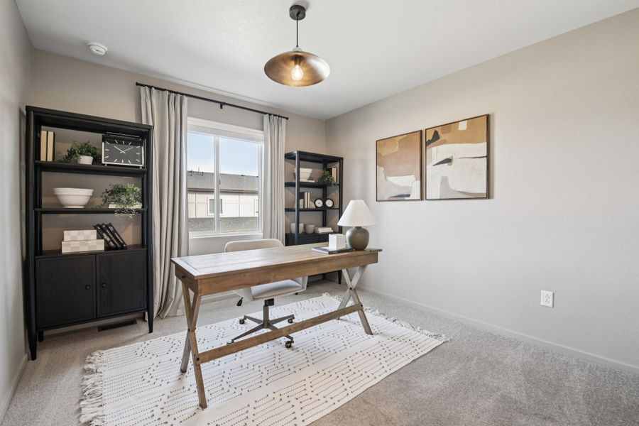 Furnished interior in a model home at Timnath Ranch Townhomes in Timnath (Image 22). Furnished interior in a model home at Timnath Ranch Townhomes in Timnath (Image 22).