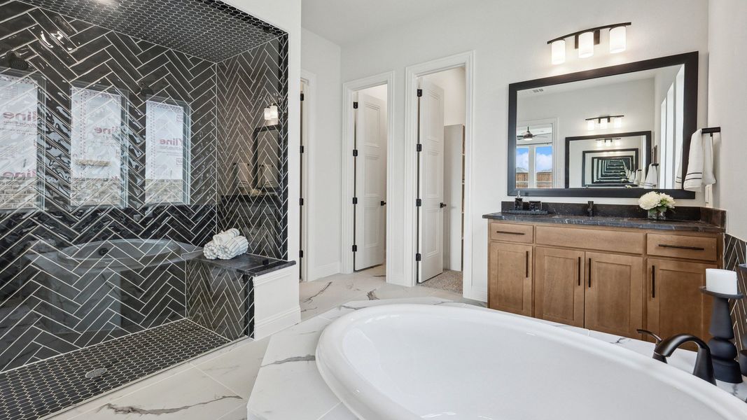 Furnished interior in a model home at Green Meadows Classic in Celina (Image 24).