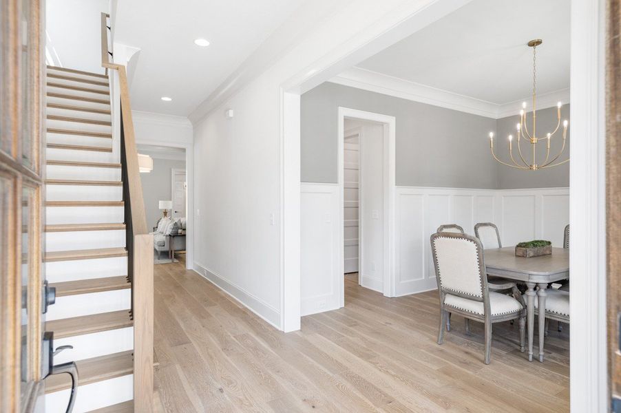 Furnished interior in a model home at SouthVale in Franklin (Image 5).