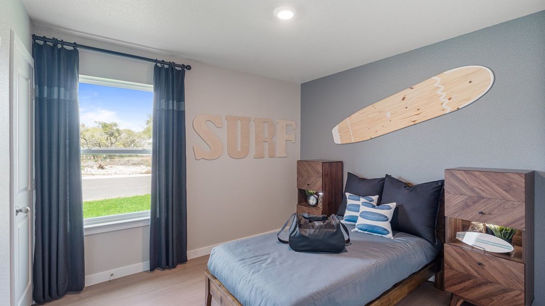 Furnished interior in a model home at Kokomo in Rockport (Image 13).