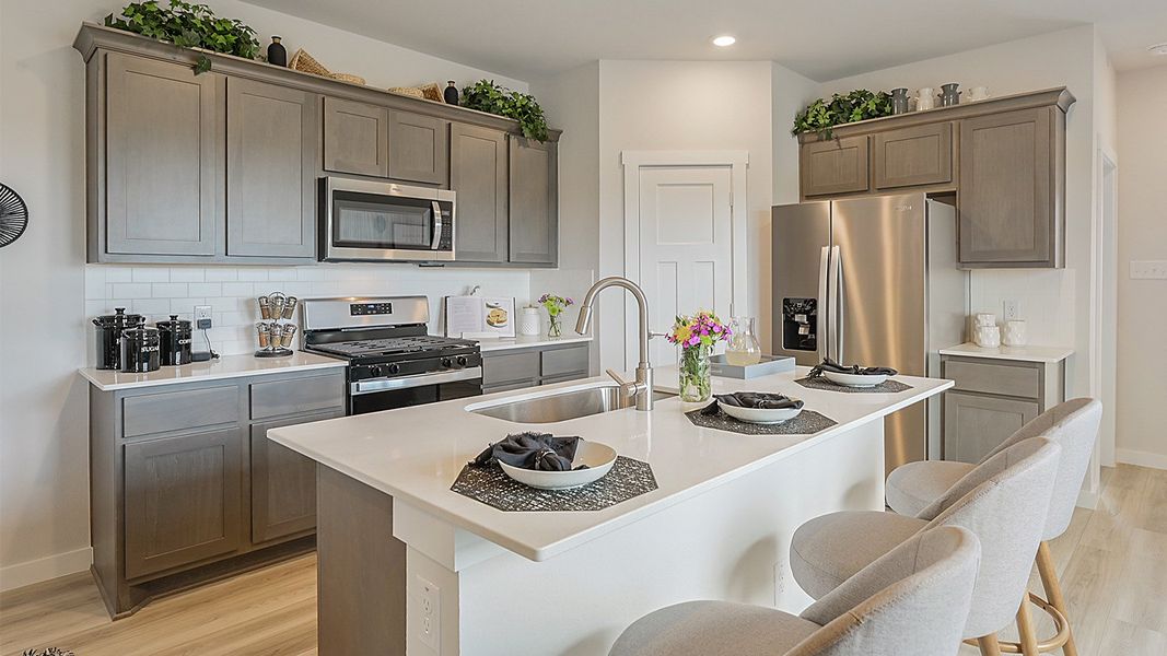Furnished interior in a model home at Midtown Reserve in College Station (Image 5).