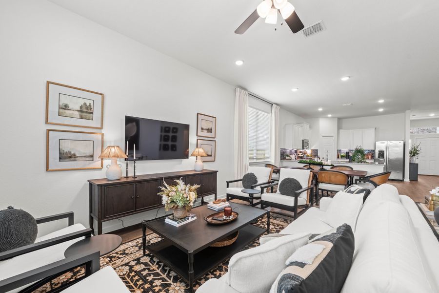 Furnished interior in a model home at Arroyo Ranch in Seguin (Image 8). Furnished interior in a model home at Arroyo Ranch in Seguin (Image 8).