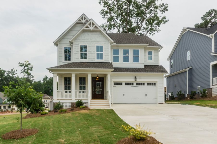 Front exterior of a home in the Brighton Forest - Apex - Robuck Homes community, located in Garner, NC (Image 6).