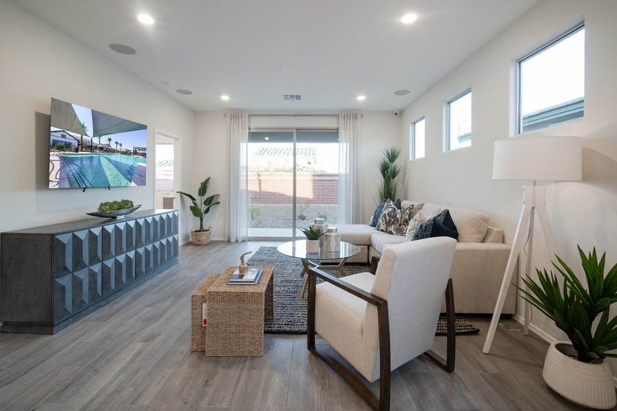 Furnished interior in a model home at Beacon Hill at Marley Park in Surprise (Image 26).