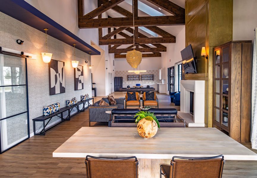 Open Concept Amenity Center Interior at M3 Ranch