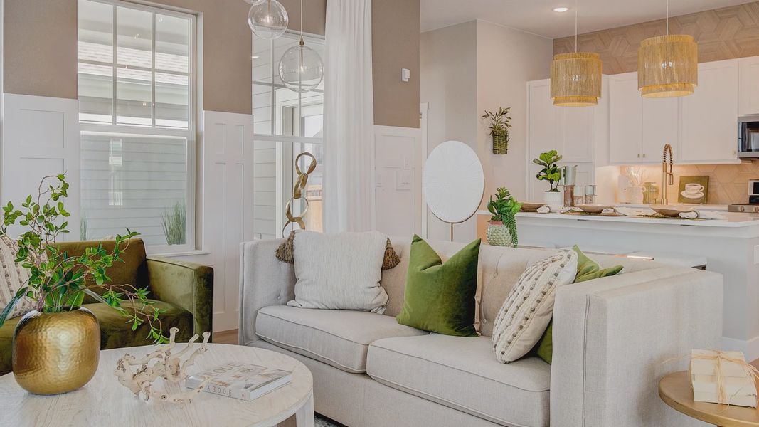 Furnished interior in a model home at Westerly in Erie (Image 31).