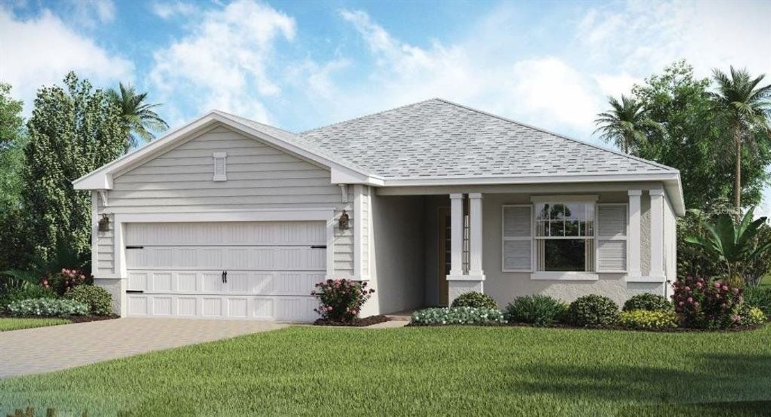 Front exterior of a home in the Harbor East: Executive Homes community, located in Port Charlotte, FL (Image 3).