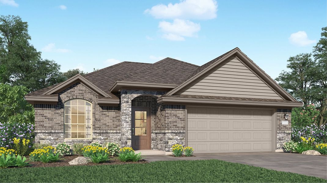 Front exterior of a home in the Moran Ranch: Classic Collection community, located in Willis, TX (Image 17). Front exterior of a home in the Moran Ranch: Classic Collection community, located in Willis, TX (Image 17).