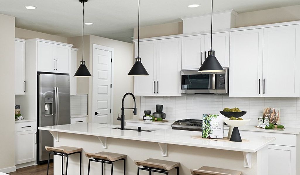 Furnished interior in a model home at Meadowbrook Park in Colorado Springs (Image 3).