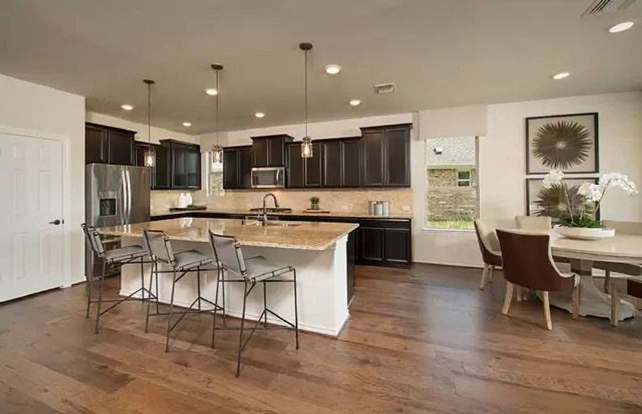 Furnished interior in a model home at The Overlook at Creekside in New Braunfels (Image 38).
