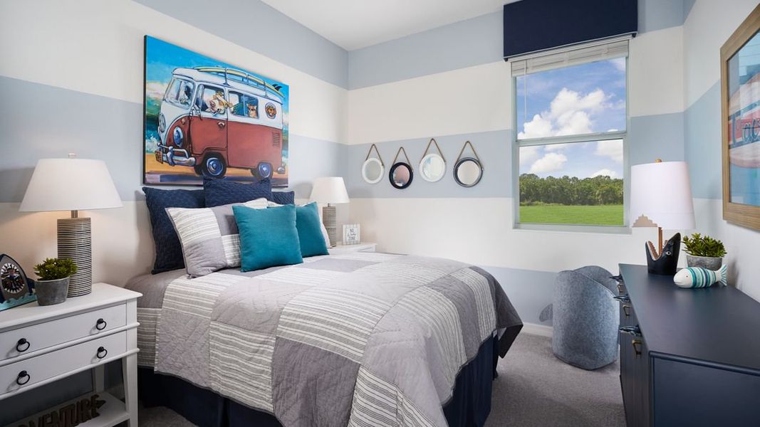 Furnished interior in a model home at Cypress Park Estates in Haines City (Image 12).