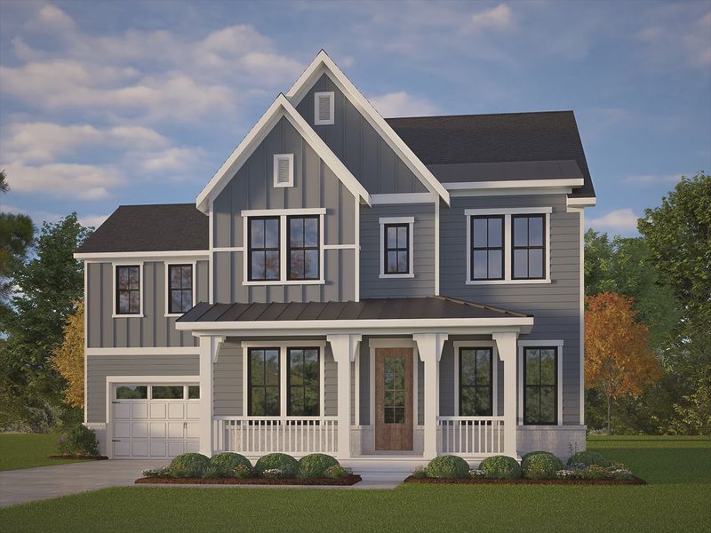 Front exterior of a home in the Stonehenge community, located in Raleigh, NC (Image 15).