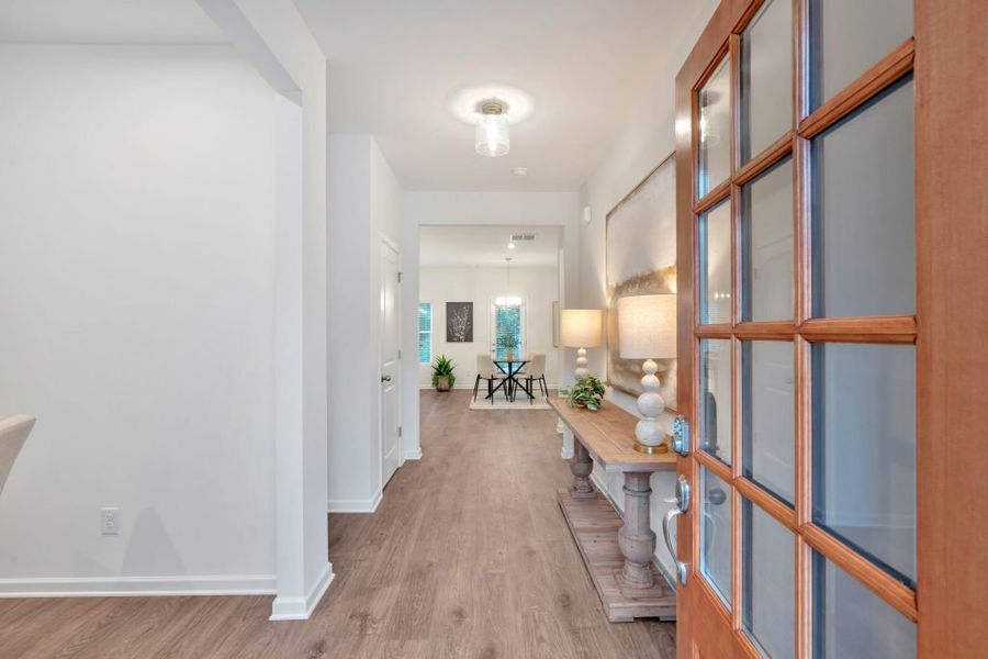 Furnished interior in a model home at Meadow Pines in Dallas (Image 6).