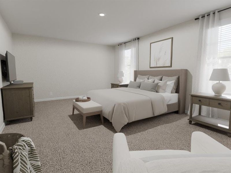Find rest and relaxation in your spacious owner`s suite (Artist`s rendering)