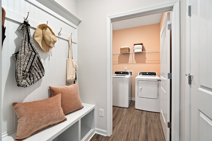 Furnished interior in a model home at Vandiver Creek in South Fulton (Image 9).