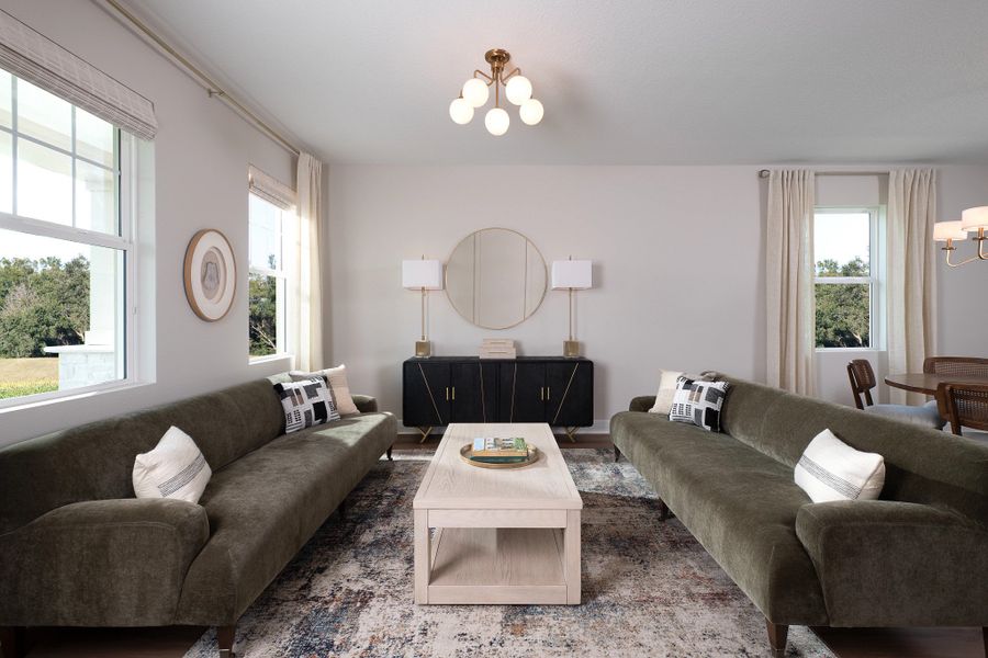 Furnished interior in a model home at Tyson Reserve in St. Cloud (Image 6).