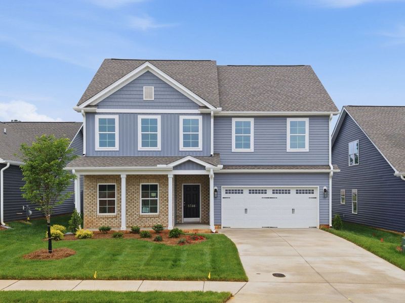 Front exterior of a home in the Sullivans Reserve community, located in Walkertown, NC (Image 2). Front exterior of a home in the Sullivans Reserve community, located in Walkertown, NC (Image 2).