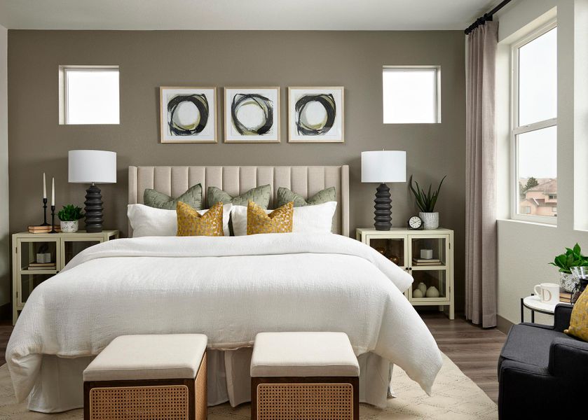 Furnished interior in a model home at Trailside at Cottonwood Creek in Colorado Springs (Image 15).