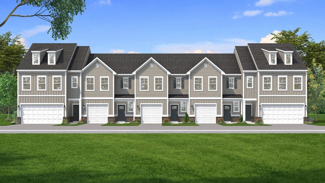 Front exterior of a home in the McClure Farms Townhomes community, located in Columbia, TN (Image 9).