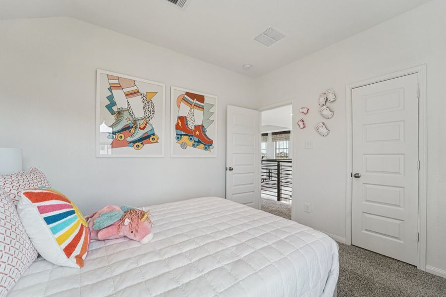 Bluestem Model Home - Matagorda - Secondary Bedroom Up