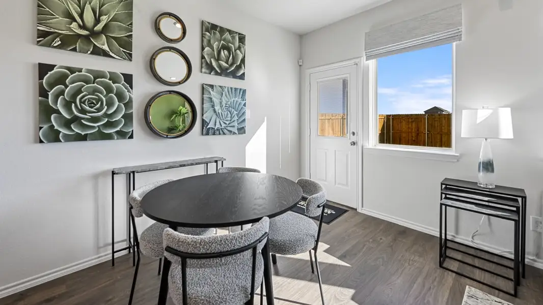 Furnished interior in a model home at Cartwright Mays in Crandall (Image 7). Furnished interior in a model home at Cartwright Mays in Crandall (Image 7).