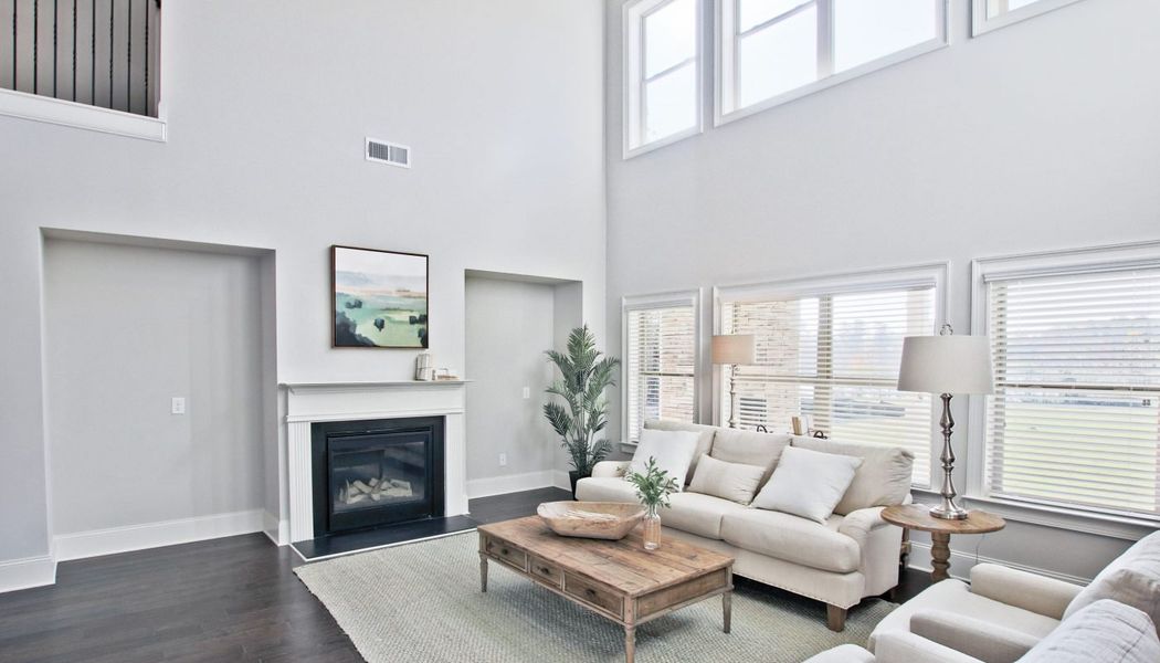 Furnished interior in a model home at Durham Lakes in Fairburn (Image 7).