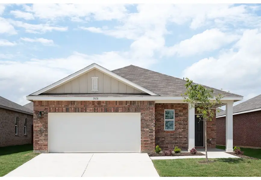 Front exterior of a home in the Saddlebrook Ranch community, located in Schertz, TX (Image 1).