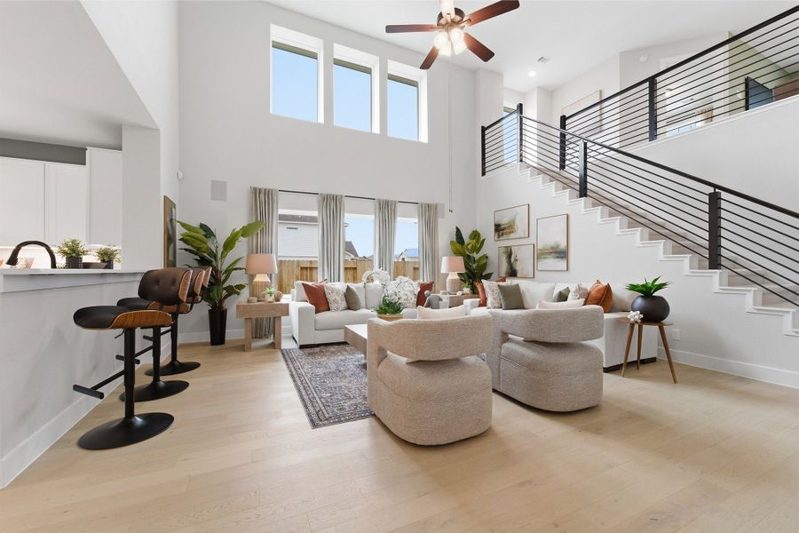 Furnished interior in a model home at Trails at Woodhaven Lakes in La Marque (Image 19).