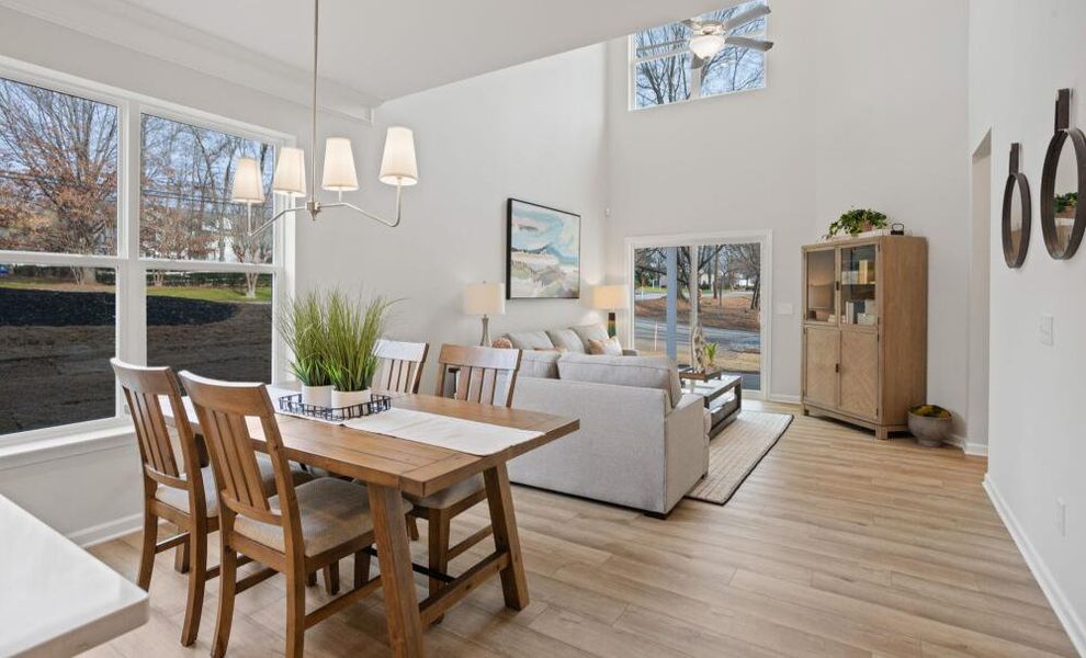 Furnished interior in a model home at East Main Townes in Spartanburg (Image 11).