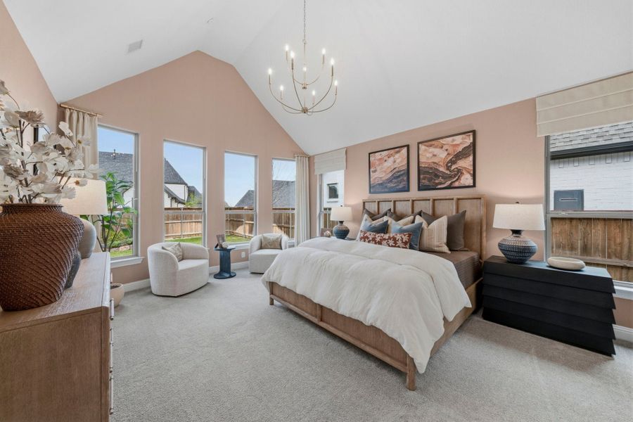 Furnished interior in a model home at Mustang Lakes in McKinney (Image 23).