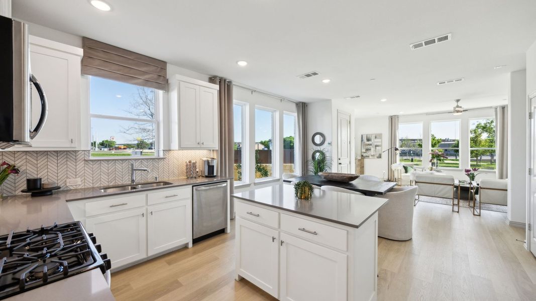 Furnished interior in a model home at City Point in North Richland Hills (Image 18).