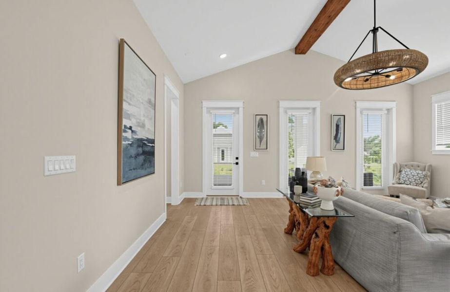 Furnished interior in a model home at King's Landing in Panama City (Image 8). Furnished interior in a model home at King's Landing in Panama City (Image 8).