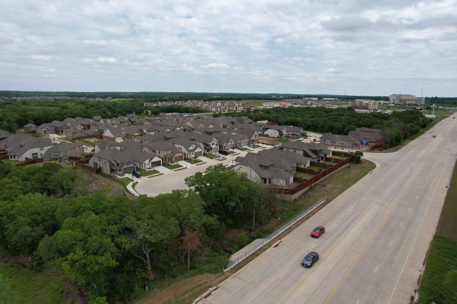 Aerial view of the Gateway Village - The Reserve community in Denison, TX, showing layout and nearby surroundings (Image 8).