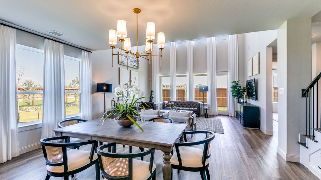 Furnished interior in a model home at Estates at Stacy Crossing in McKinney (Image 27).