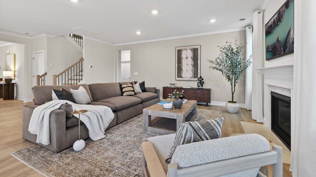 Furnished interior in a model home at Oak Grove Hill in Huntersville (Image 9). Furnished interior in a model home at Oak Grove Hill in Huntersville (Image 9).