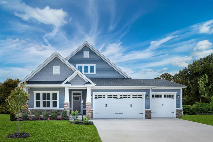 OPTIONAL 3-CAR GARAGES OFFER ROOM FOR STORAGE, A HOME GYM, YOUR GOLF CART, AND MORE