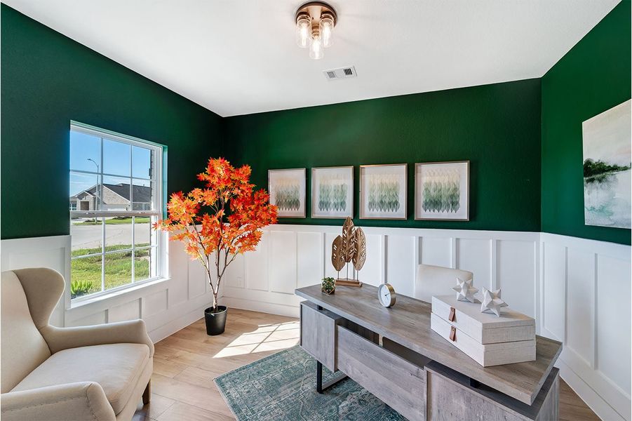 Furnished interior in a model home at Heartland in Crandall (Image 20).
