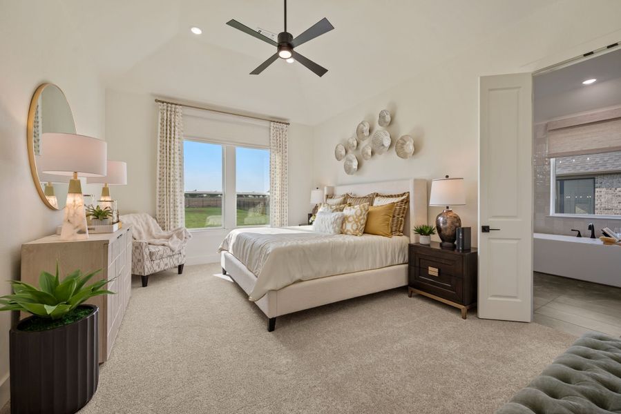 Furnished interior in a model home at Settlers Glen in New Fairview (Image 21). Furnished interior in a model home at Settlers Glen in New Fairview (Image 21).