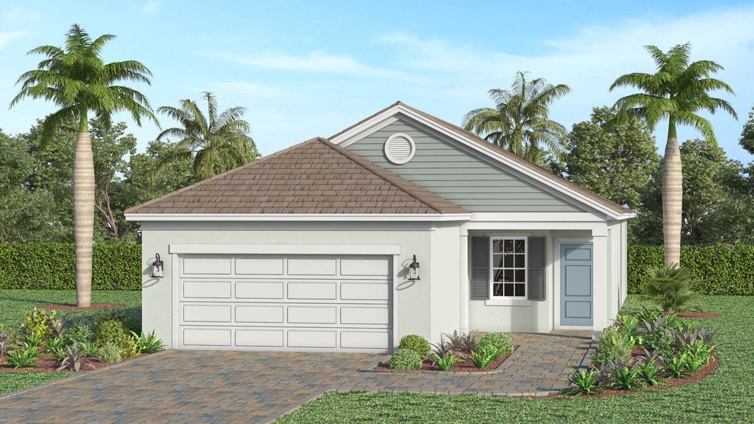 Front exterior of a home in the Kingston South Real Estate and Homes for Sale in Estero, FL - Neal Communities community, located in Estero, FL (Image 26).