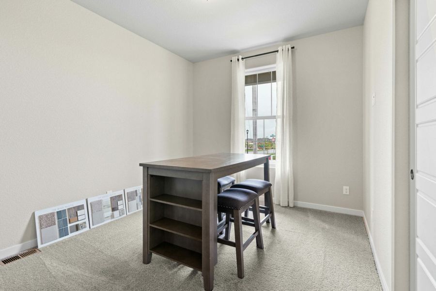 Furnished interior in a model home at Hidden Valley – Clover Collection in Severance (Image 8).