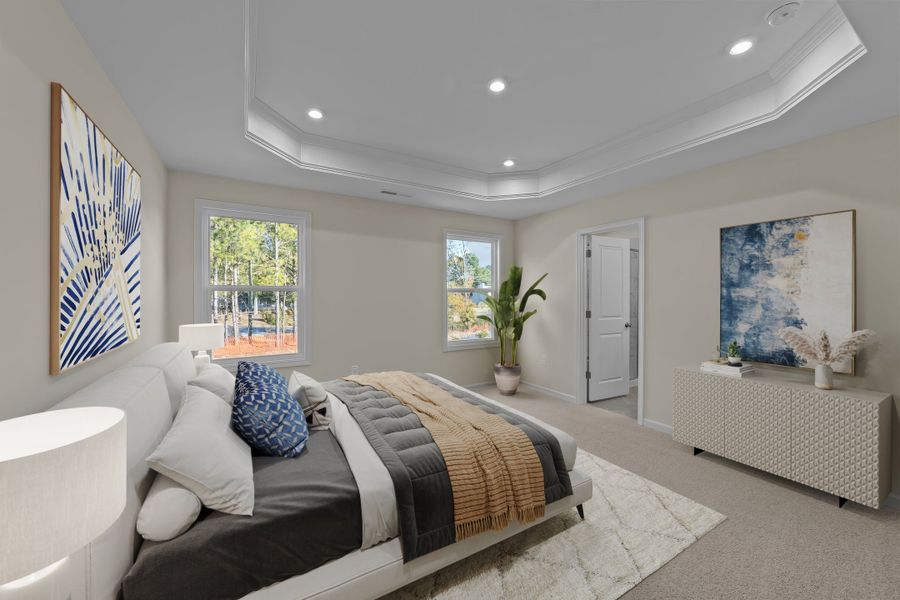 Furnished interior in a model home at Highgate in Clayton (Image 22). Furnished interior in a model home at Highgate in Clayton (Image 22).