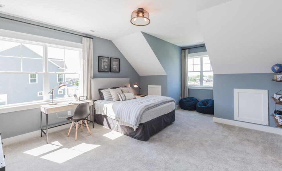 Furnished interior in a model home at Peyton's Creek in Statesville (Image 25).