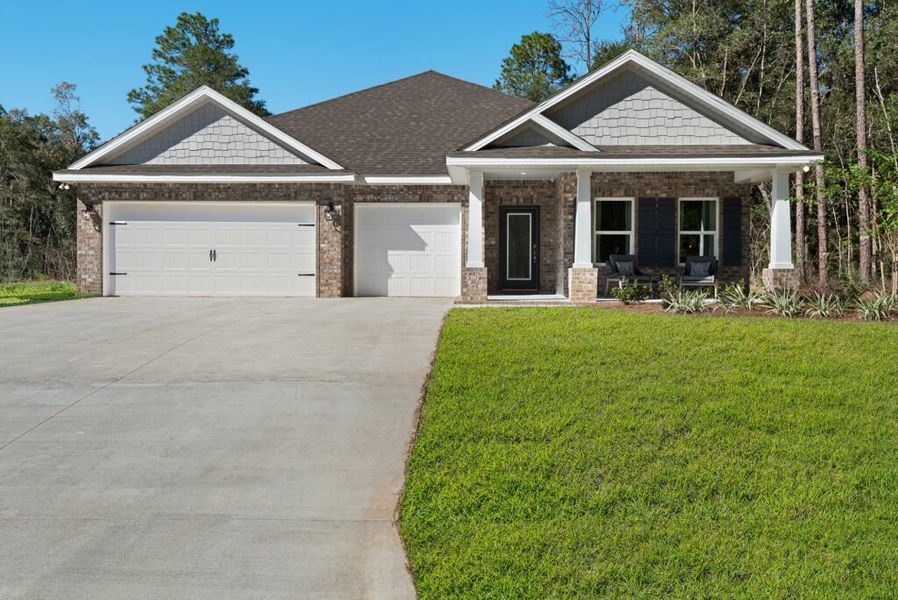 Front exterior of a home in the Las Colinas community, located in Milton, FL (Image 4).