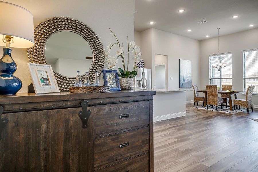 Furnished interior in a model home at Creekview Farms in Greenville (Image 15).