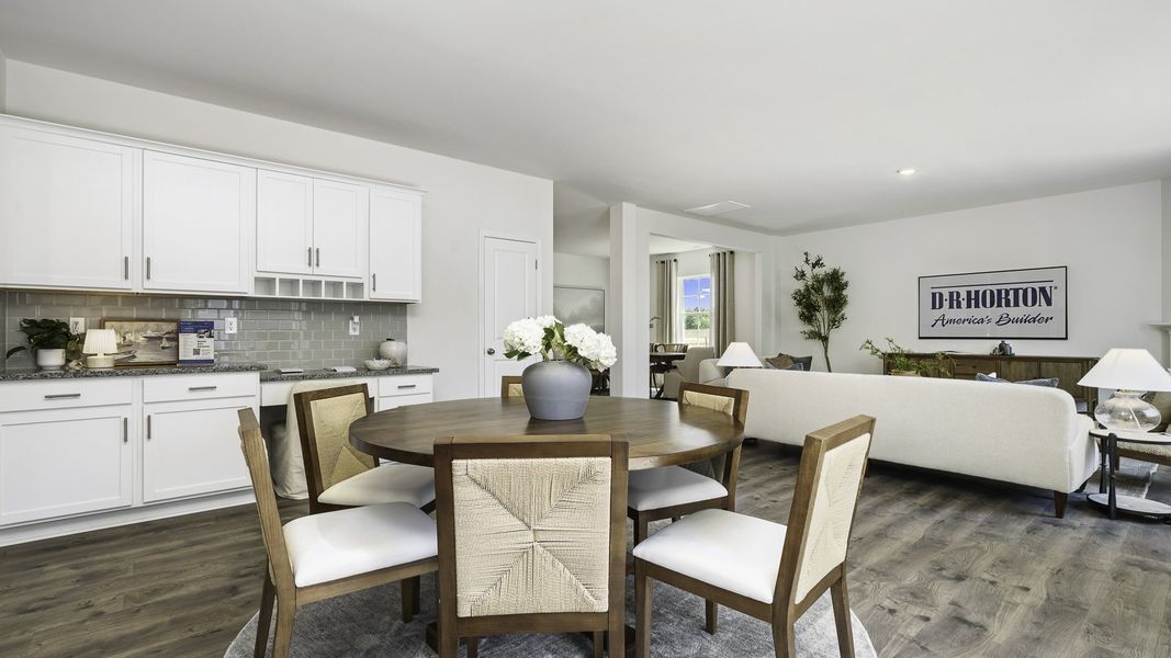 Furnished interior in a model home at The Preserve at Kinsley in Jamestown (Image 10).