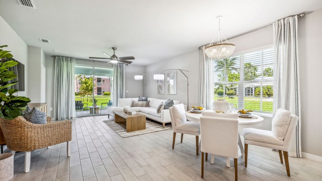 Furnished interior in a model home at Heritage Lake Park in Punta Gorda (Image 7).