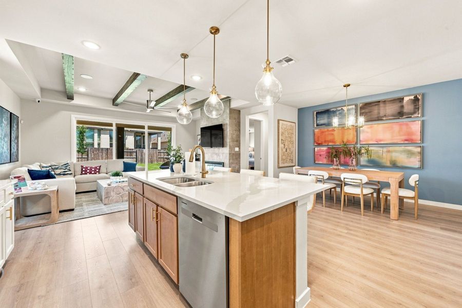 Furnished interior in a model home at La Cima in San Marcos (Image 32).